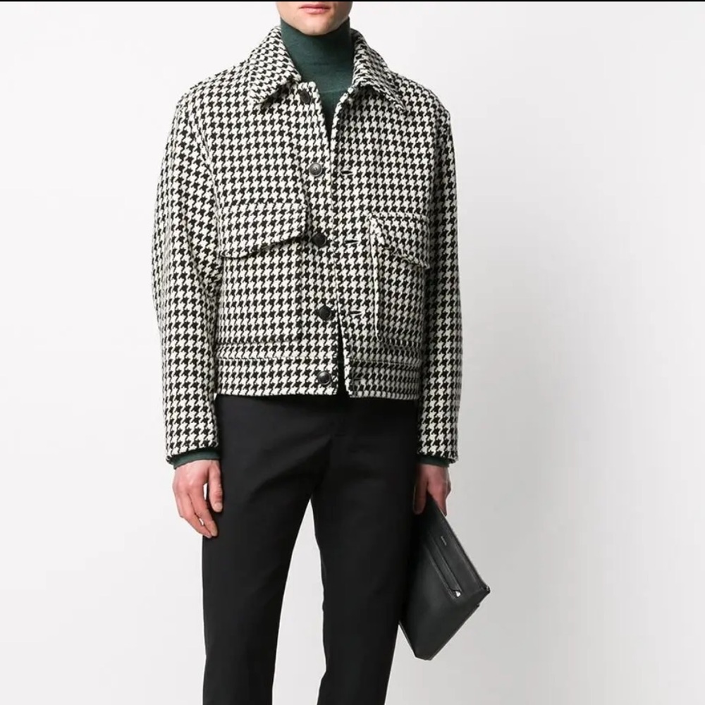 Ami alexandria mattiussi Houndstooth Boxy Fit Jacket - Picture 13 of 15